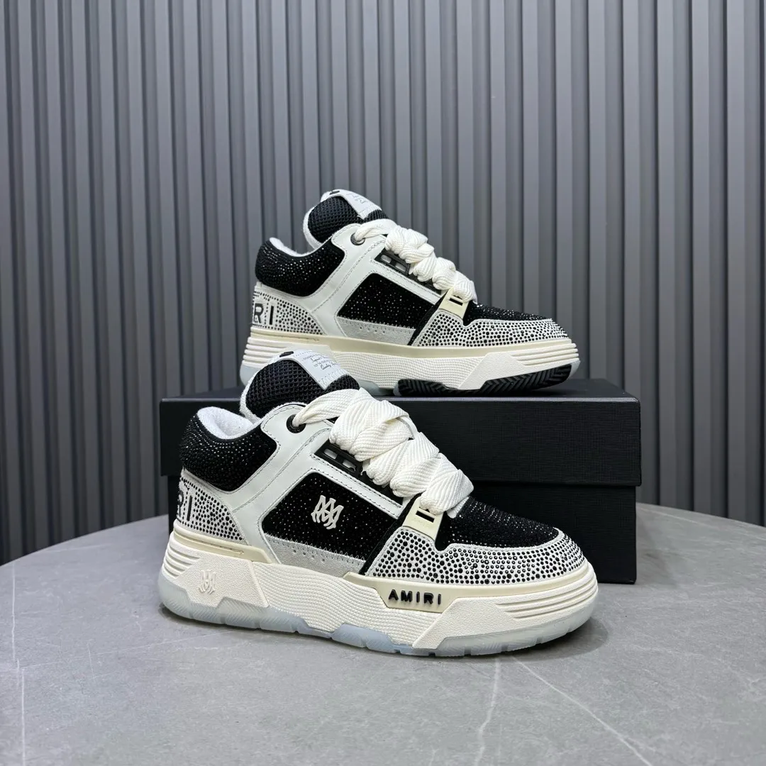 Men's shoes 💰760💰 AMIRI AMIRI fashion brand hot sale 🔥 Available all year round, couples 💑 Official website synchronization Imported fabrics 1⃣️ vs 1⃣️ replica, original factory special original sole, 35-45 (45. non-refundable)